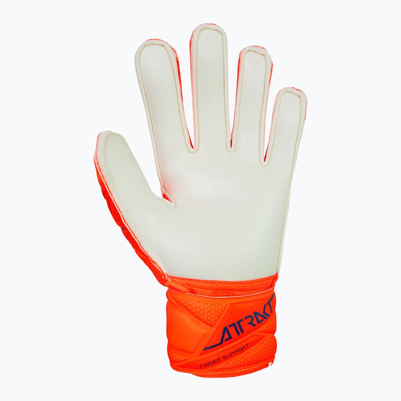 Kesztyűk kapus gyerek Reusch Attrakt Solid Finger Support Junior shocking orange/blue 3