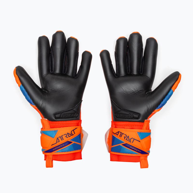 Reusch Attrakt Infinity Evolution NC Junior gyermek kapus kesztyű shocking orange/blue/black 3