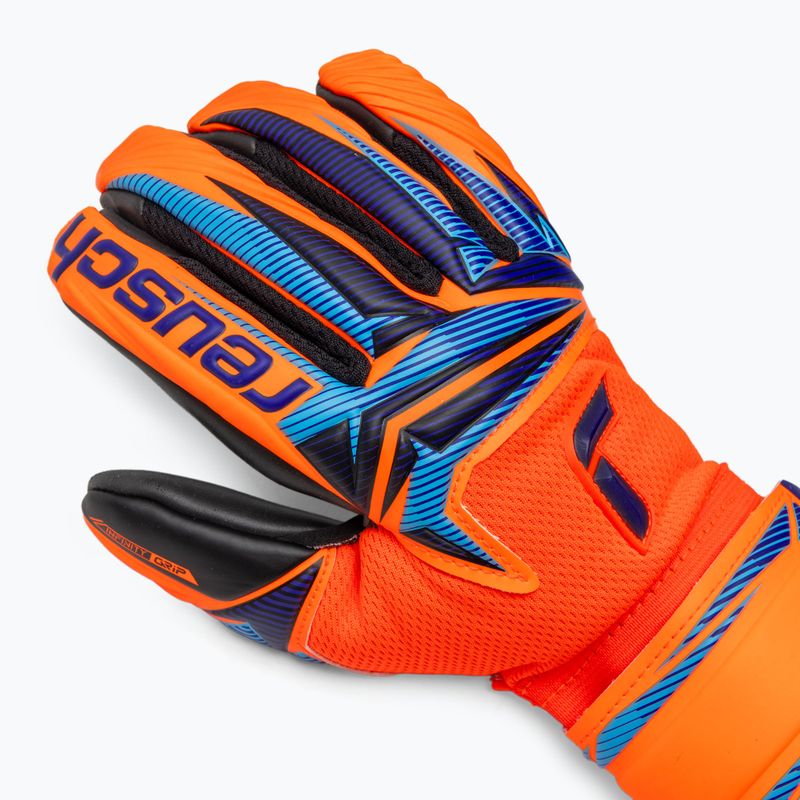 Reusch Attrakt Infinity Evolution NC Junior gyermek kapus kesztyű shocking orange/blue/black 4