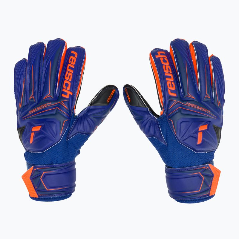 Reusch Attrakt Infinity Finger Support Junior gyermek kapuskesztyű sharp blue/shocking orange/black 2