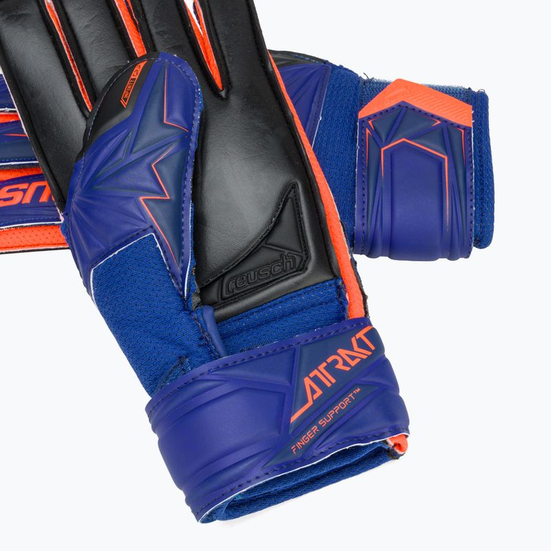 Reusch Attrakt Infinity Finger Support Junior gyermek kapuskesztyű sharp blue/shocking orange/black 6