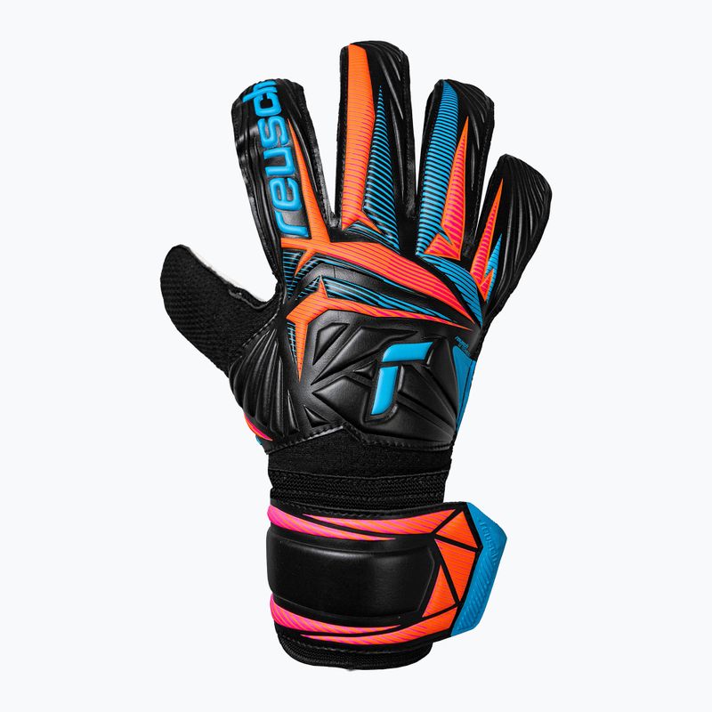 Kapus kesztyűk Reusch Attrakt Solid black/aqua blue/shocking orange 2