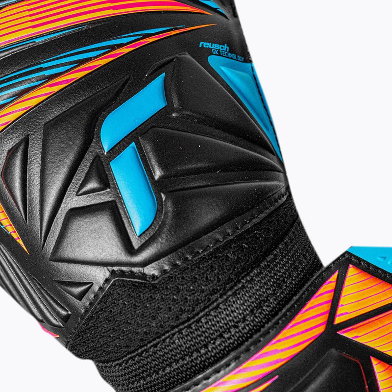 Kapus kesztyűk Reusch Attrakt Solid black/aqua blue/shocking orange 5