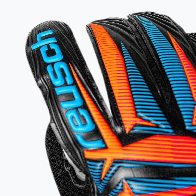 Kapus kesztyűk Reusch Attrakt Solid black/aqua blue/shocking orange 6
