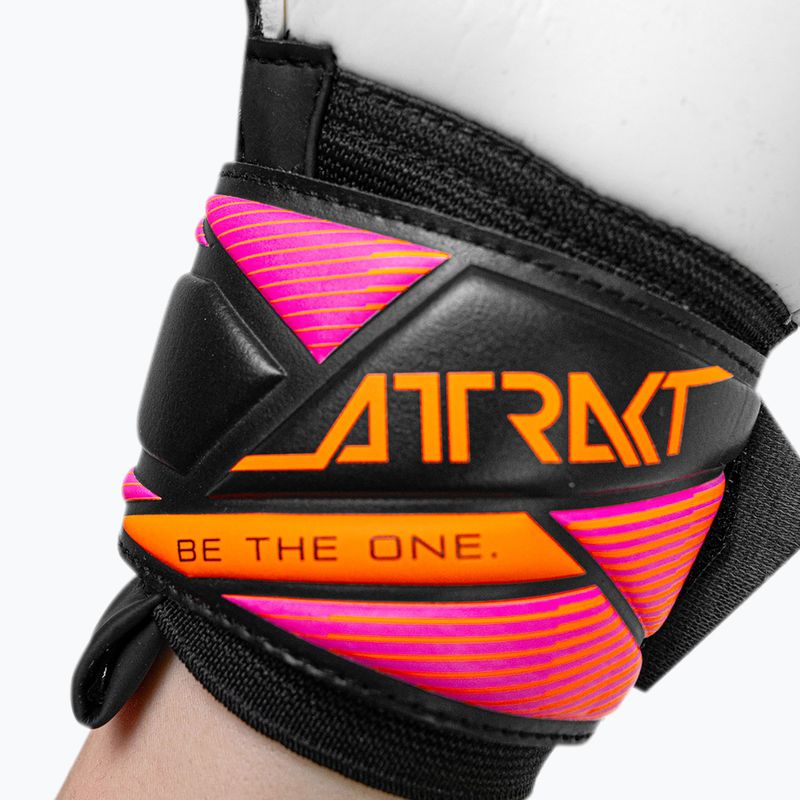 Kapus kesztyűk Reusch Attrakt Solid black/aqua blue/shocking orange 8
