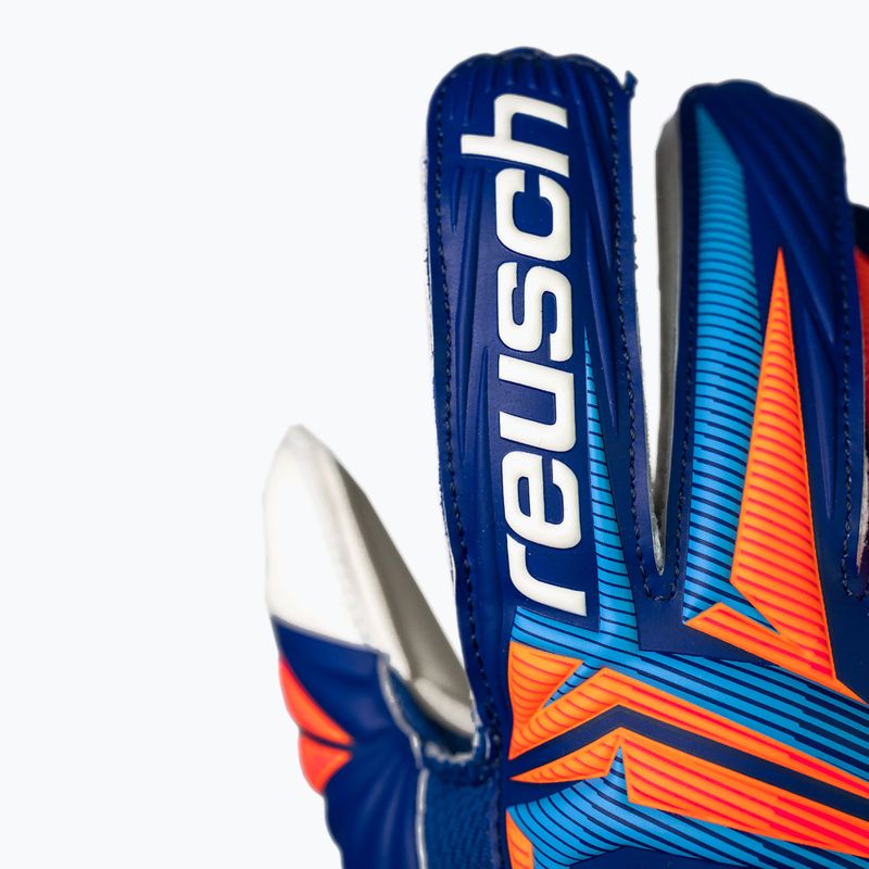 Reusch Attrakt Advance Junior gyermek kapus kesztyű sharp blue/white/shocking orange 5