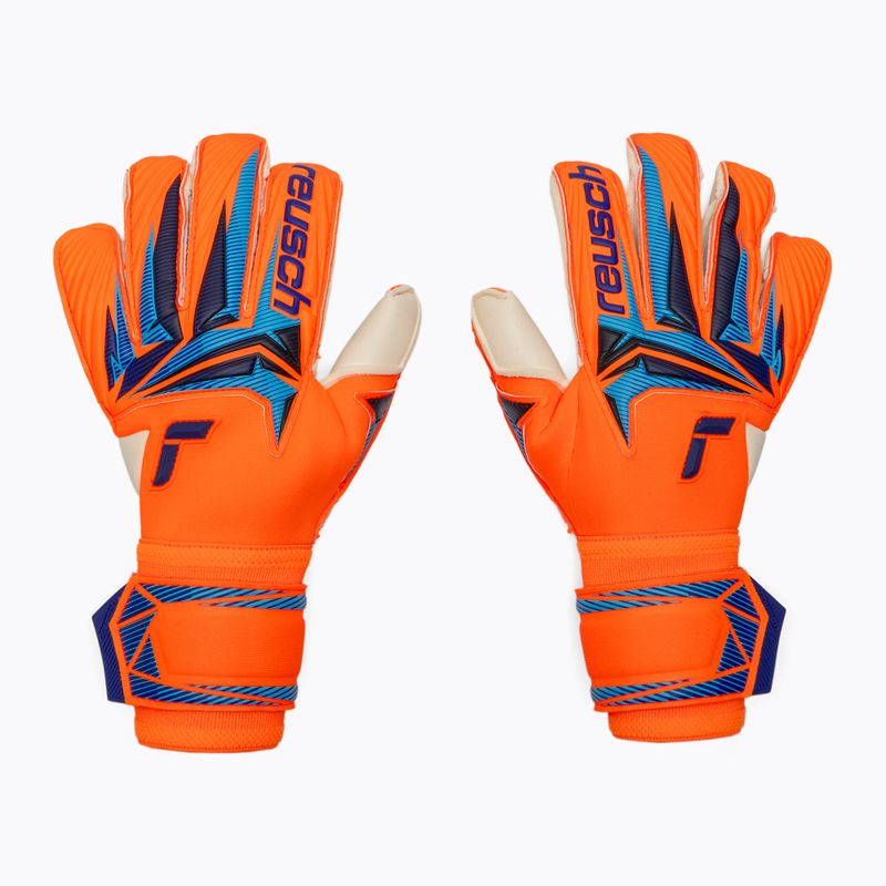 Kapus kesztyűk Reusch Attrakt Gold X Evolution shocking orange/blue 2