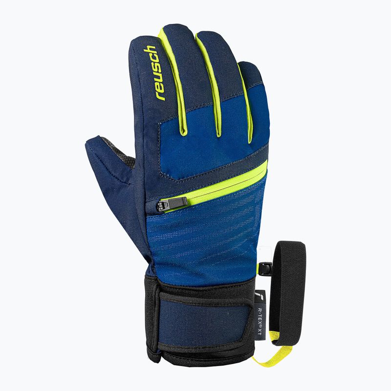 Gyerek síkesztyűk Reusch Leo R-Tex XT black/imperial blue/safety yellow 2