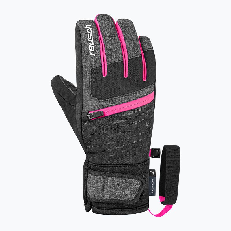 Gyerek síkesztyűk Reusch Leo R-Tex XT black/black melange/pink glo 2