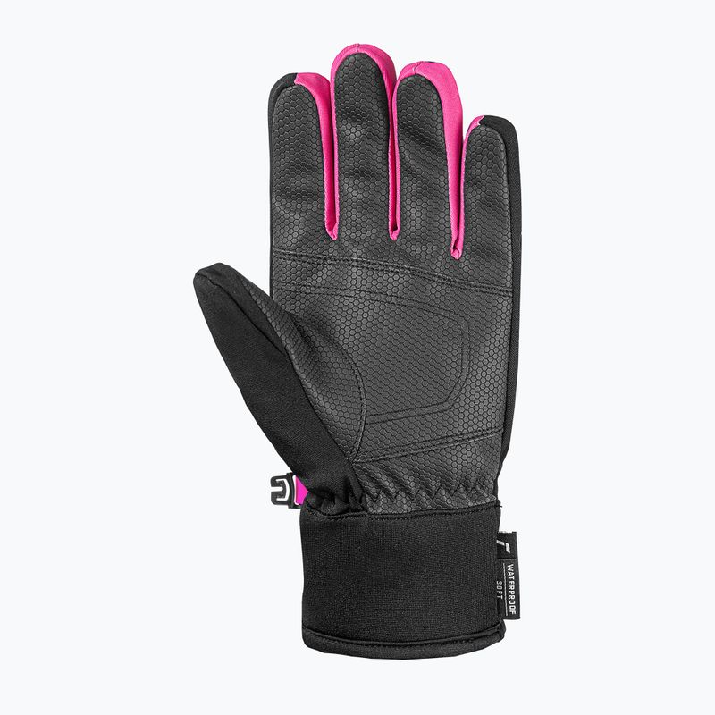 Gyerek síkesztyűk Reusch Leo R-Tex XT black/black melange/pink glo 3