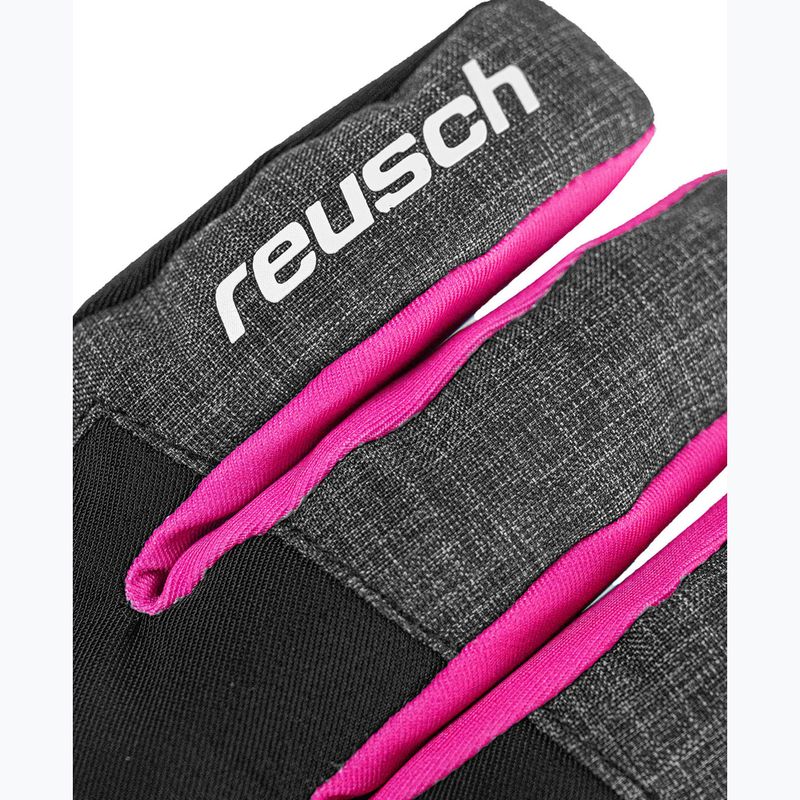 Gyerek síkesztyűk Reusch Leo R-Tex XT black/black melange/pink glo 4