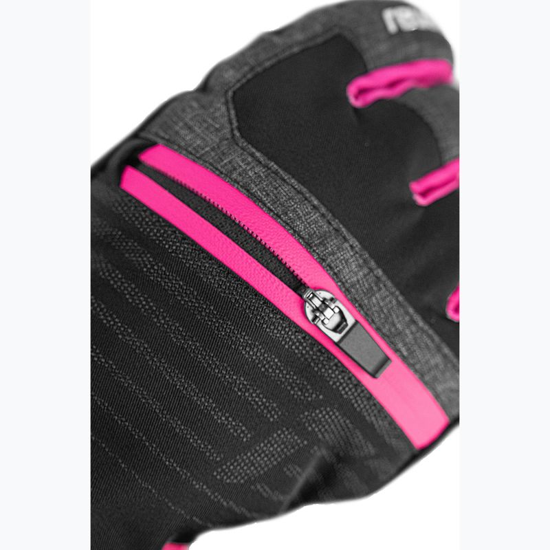 Gyerek síkesztyűk Reusch Leo R-Tex XT black/black melange/pink glo 6