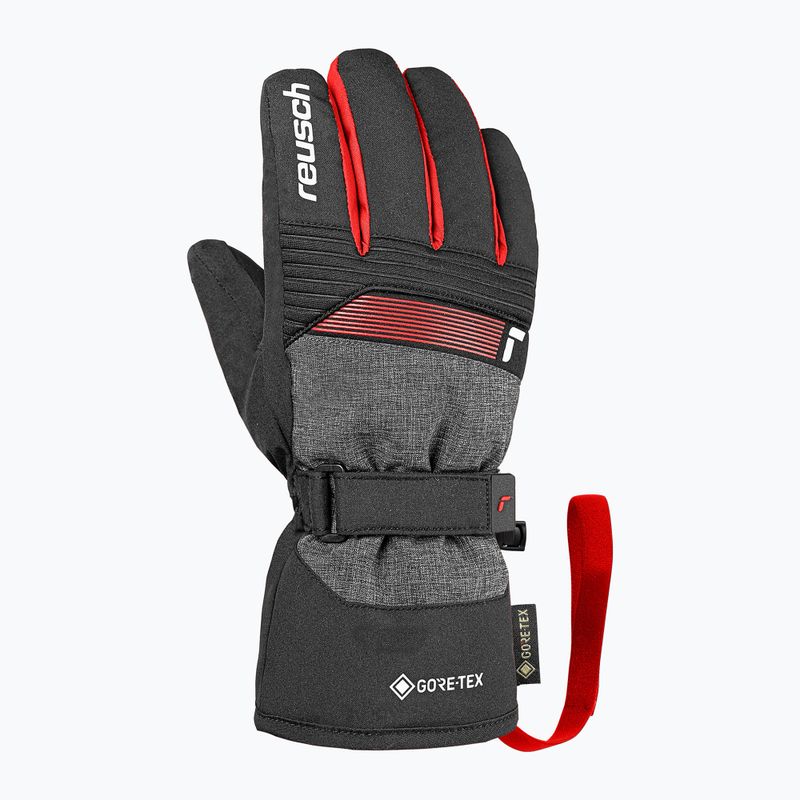 Gyerek síkesztyűk Reusch Rocket GORE-TEX black/black melange/fire red 2