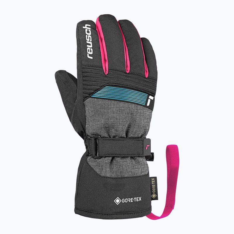Gyerek síkesztyűk Reusch Rocket GORE-TEX black/black melange/pink glo 3