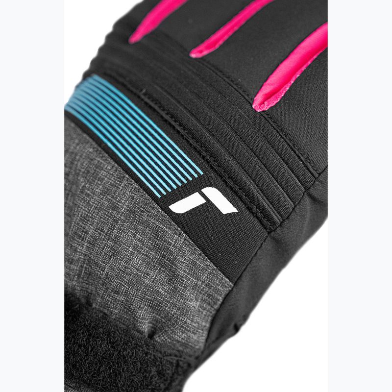Gyerek síkesztyűk Reusch Rocket GORE-TEX black/black melange/pink glo 5
