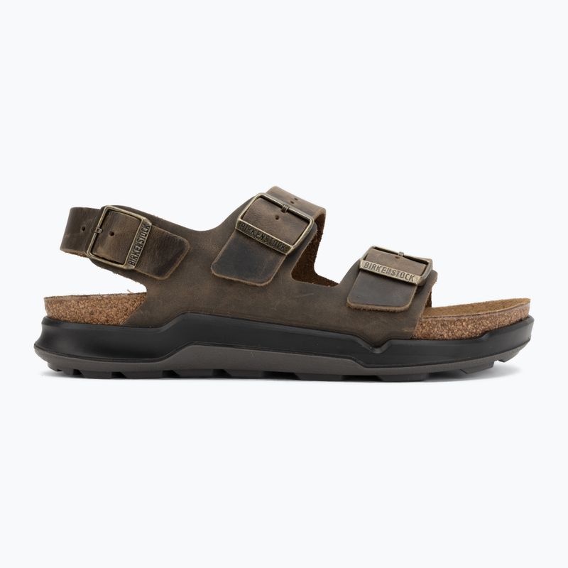 Férfi szandál BIRKENSTOCK Milano Crosstown Oiled Leather Regular faded khaki 2