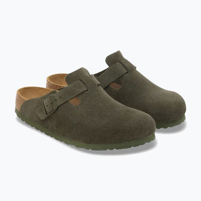 Papucsok BIRKENSTOCK Boston Suede Leather thyme 3