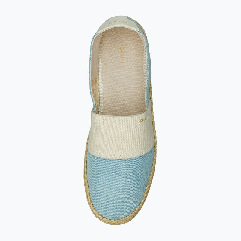 Női espadrille GANT Raffiaville light blue/cream 5