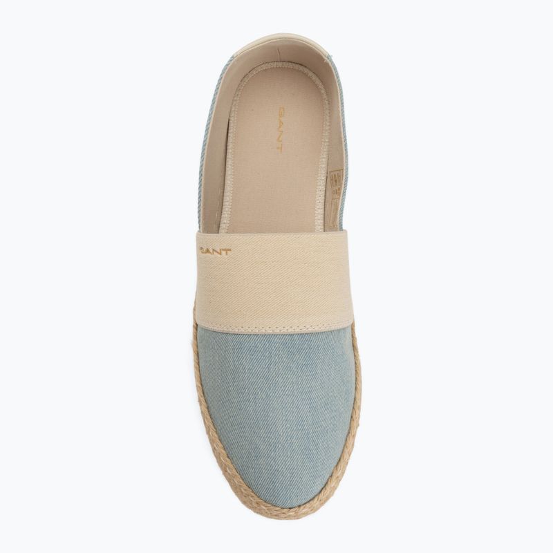 Női espadrille GANT Raffiaville light blue/cream 5