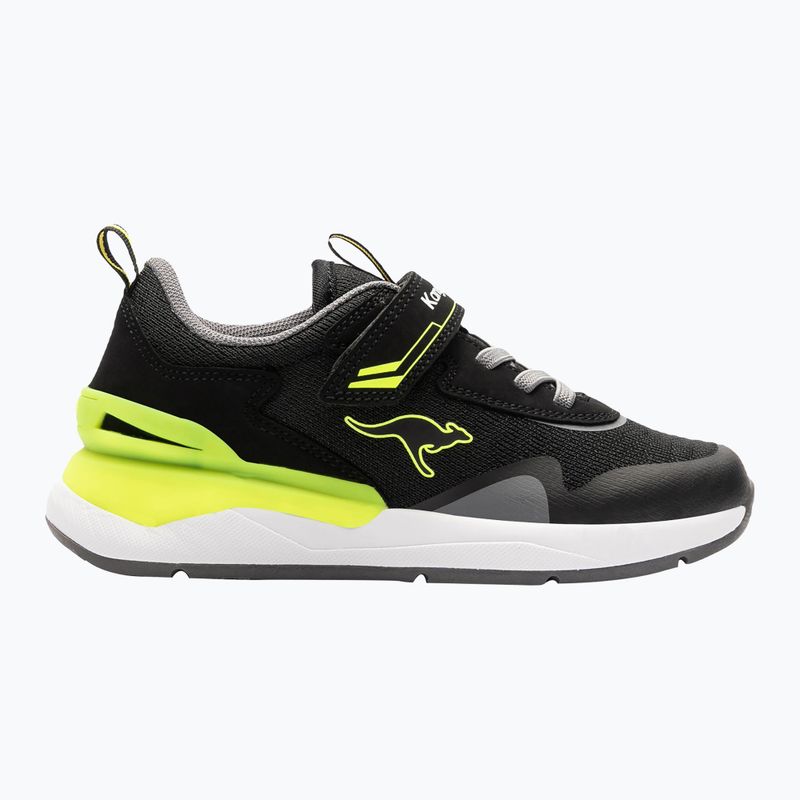 KangaROOS KD-Gym EV jet fekete/neonsárga gyermek cipő 8