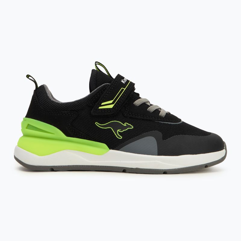 KangaROOS KD-Gym EV jet fekete/neonsárga gyermek cipő 2