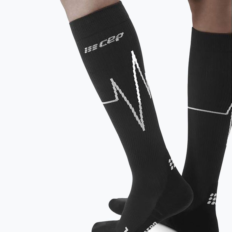 CEP Heartbeat női kompressziós futózokni fekete WP20KC3 6