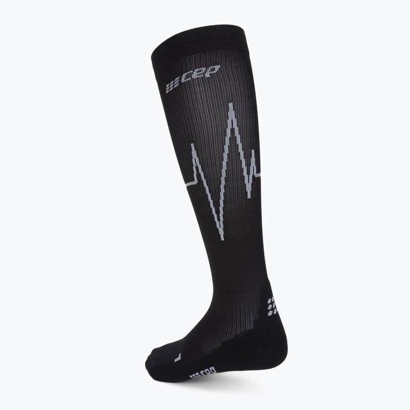 CEP Heartbeat férfi kompressziós futó zokni fekete WP30KC2 2