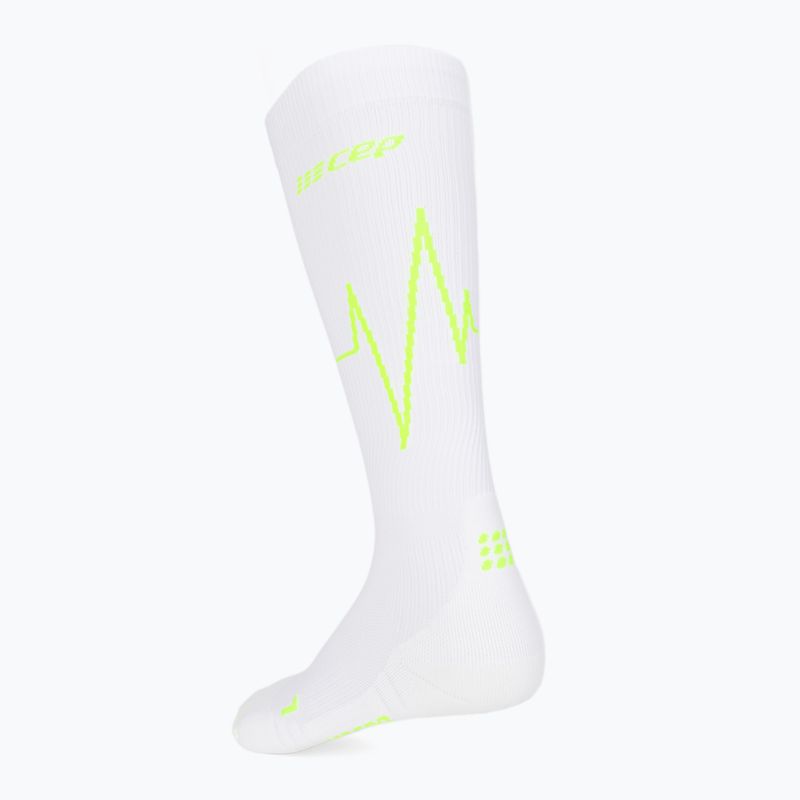 Női kompressziós futó zokni CEP Heartbeat fehér WP20PC2 2