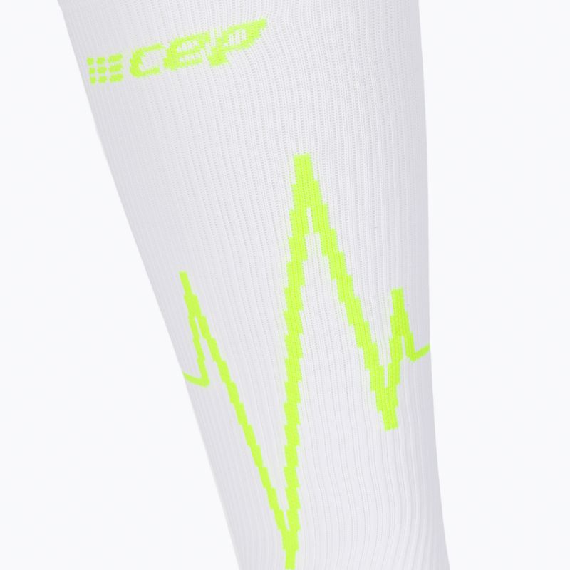 Női kompressziós futó zokni CEP Heartbeat fehér WP20PC2 3