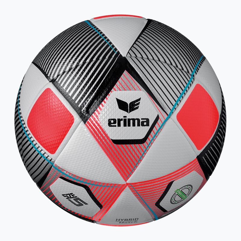 ERIMA Hybrid Match ezüst/tűzpiros-korall labdarúgó méret 5