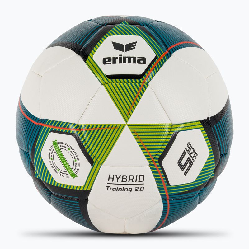 ERIMA Hybrid Training 2.0 labdarúgó mykonosi kék/lime 5 méret