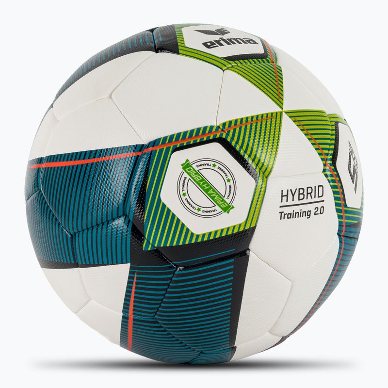 ERIMA Hybrid Training 2.0 labdarúgó mykonosi kék/lime 5 méret 2