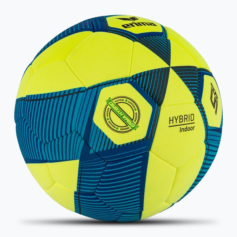 ERIMA Hybrid Indoor sárga/új királykék 5-es méretű futball labdarúgó 2