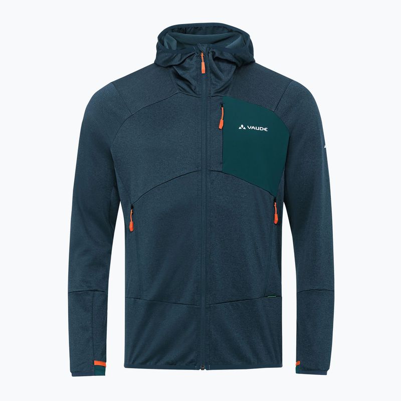 Férfi VAUDE Monviso Fleece II melegítőfelső sötét tenger/zöld 5