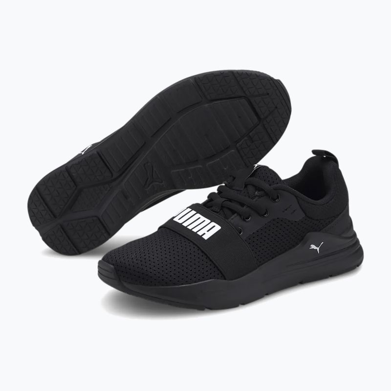 PUMA Wired Run Jr gyermek cipő puma fekete/puma fehér 8