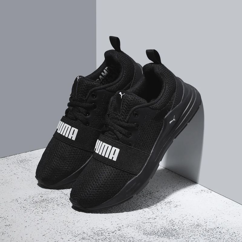 PUMA Wired Run Jr gyermek cipő puma fekete/puma fehér 14