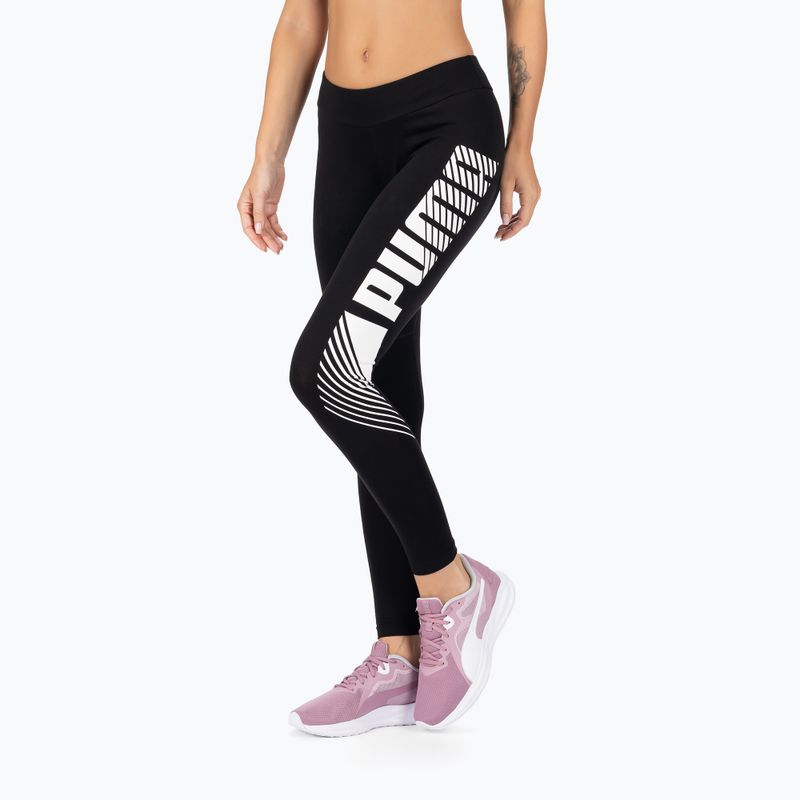 Női edző leggings PUMA Essentials Graphic fekete 586875_01