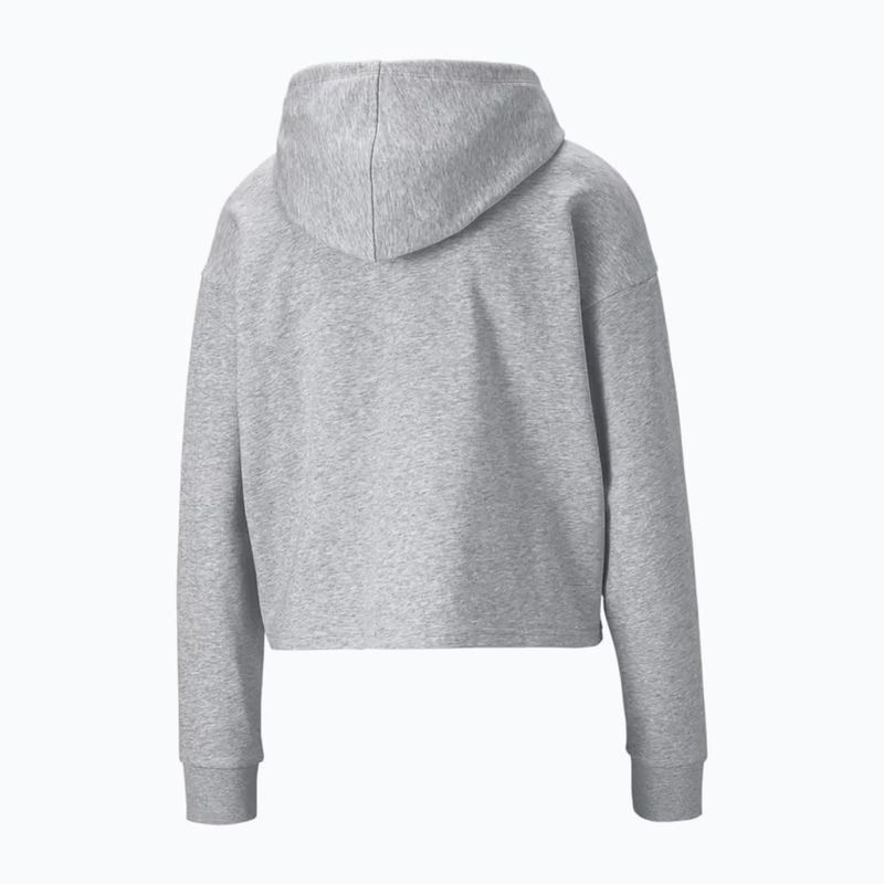 Női pulóver PUMA ESS Cropped Logo Hoodie TR világosszürke szürke szőrzet 2