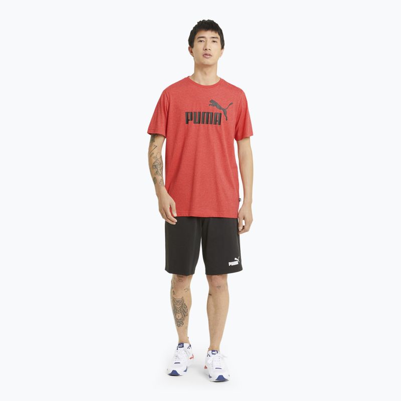 Férfi póló PUMA Essentials Heather Tee high risk red 2