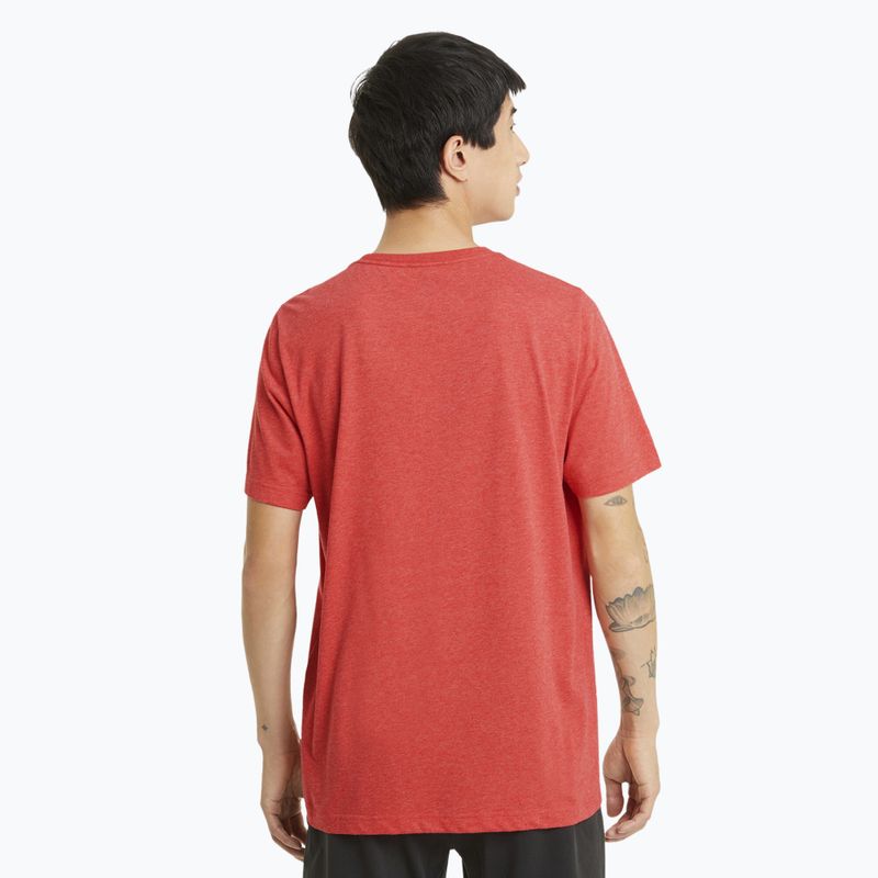 Férfi póló PUMA Essentials Heather Tee high risk red 3