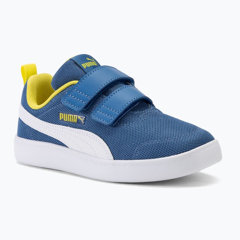 PUMA Courtflex v2 Mesh V PS star zafír/puma fehér gyermekcipő