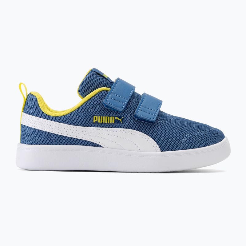 PUMA Courtflex v2 Mesh V PS star zafír/puma fehér gyermekcipő 2