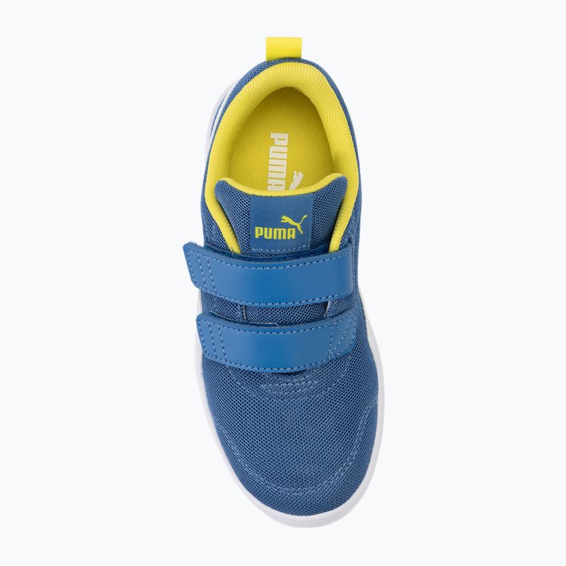 PUMA Courtflex v2 Mesh V PS star zafír/puma fehér gyermekcipő 5