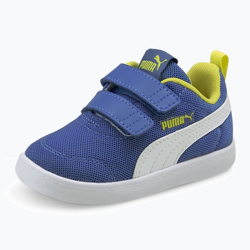 PUMA Courtflex v2 Mesh V Inf star shappire/puma fehér gyermekcipő 8