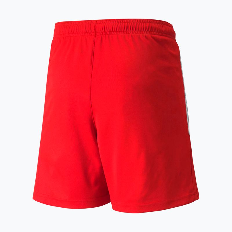 PUMA Teamliga gyermek futball rövidnadrág piros 704931 01 2