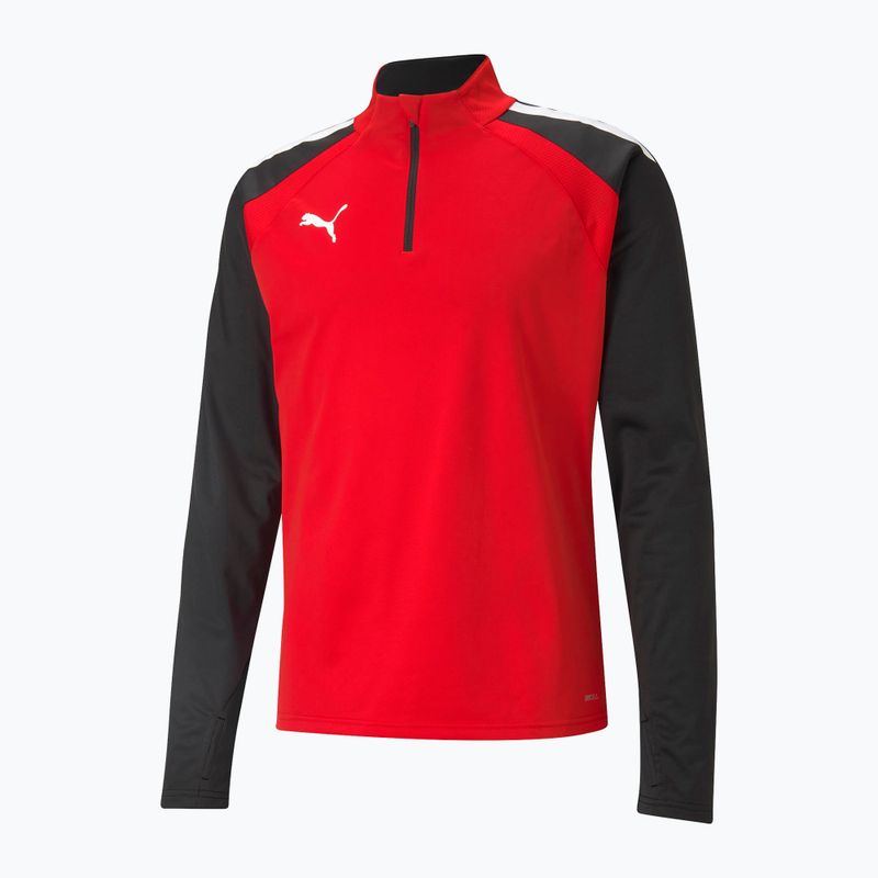 PUMA Teamliga 1/4 Zip Top labdarúgó melegítőfelső piros/fekete 657236_01 6