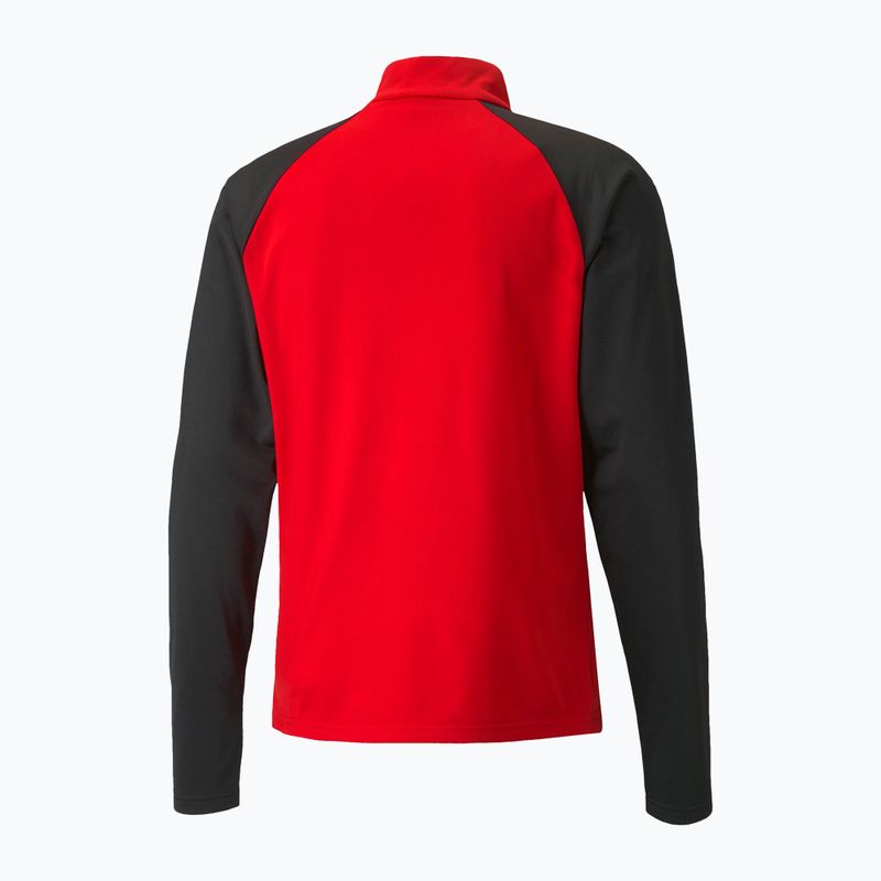 PUMA Teamliga 1/4 Zip Top labdarúgó melegítőfelső piros/fekete 657236_01 7