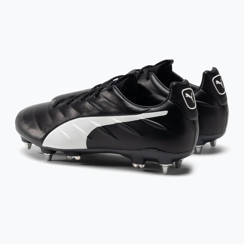 PUMA King Platinum 21 MXSG férfi futballcipő fekete-fehér 106545 01 3
