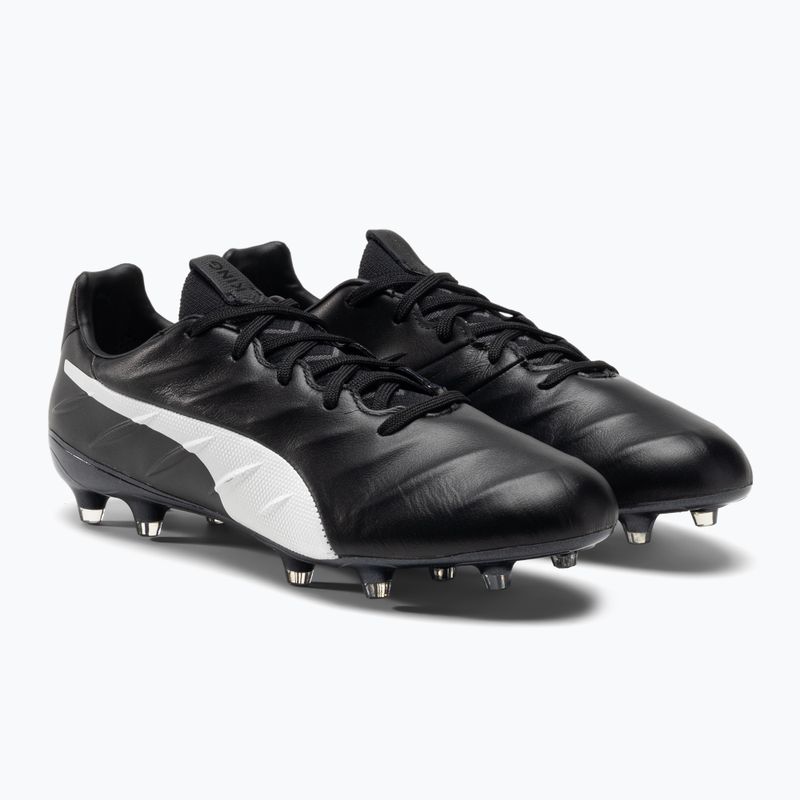 PUMA King Platinum 21 FG/AG férfi futballcipő fekete-fehér 106478 01 4