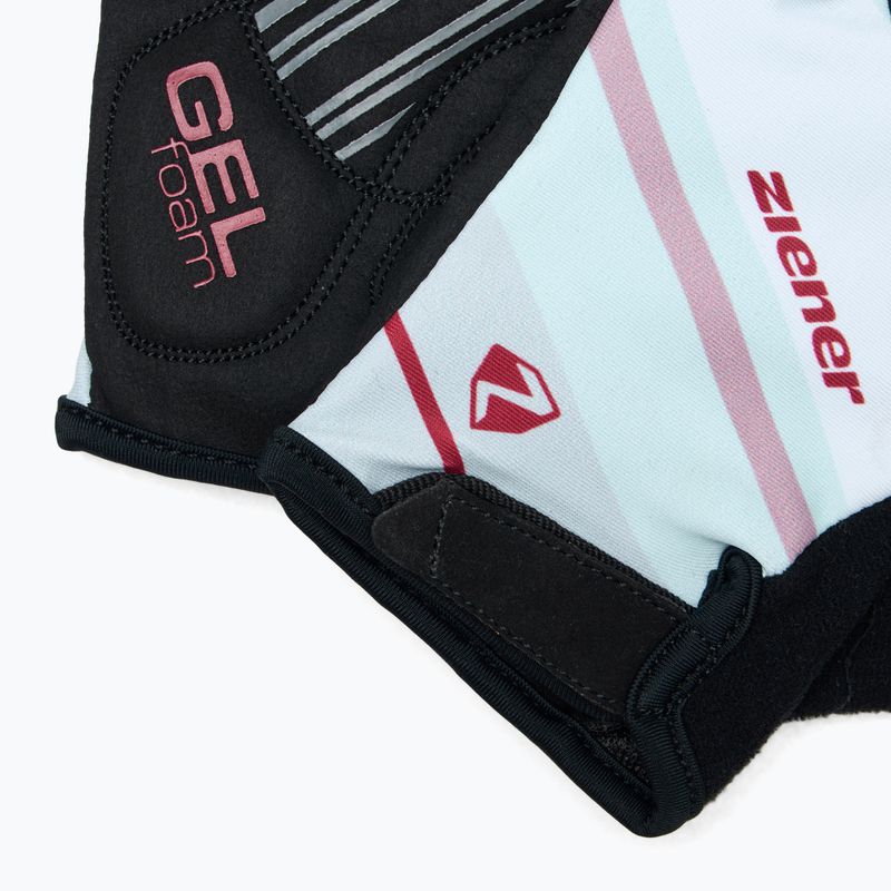 Női kerékpáros kesztyű ZIENER MTB Crizy Lady GELfoam sangria vörös 4